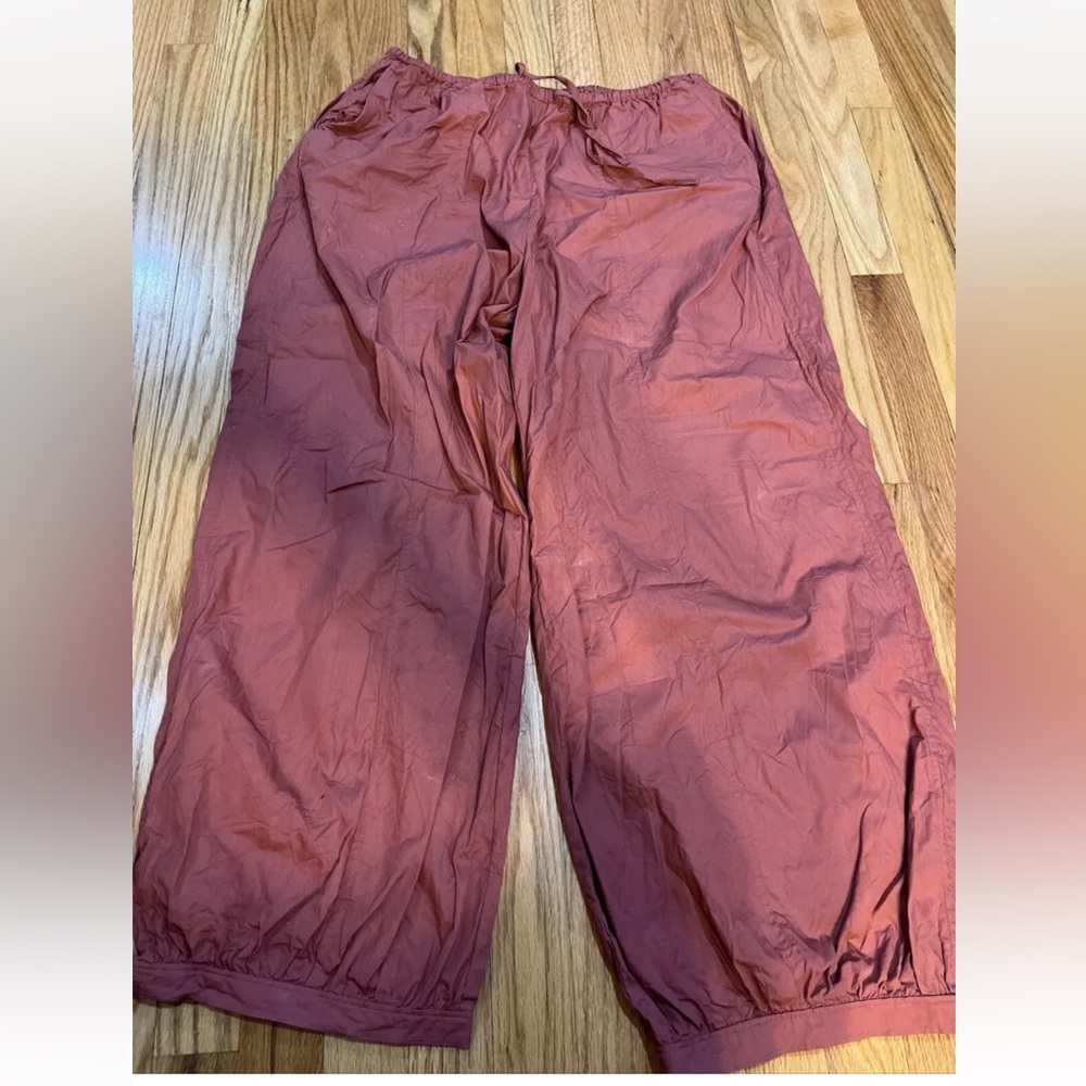 Anthropologie High Rise Draw String Pants Raspberry Small